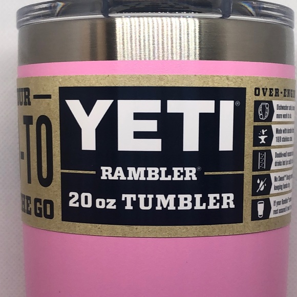 🩷 Yeti Rambler Tumbler Power Pink 20oz 🩷 NWT 🩷 - Picture 3 of 6